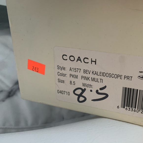 Coach Bev Pink Kaleidoscope Slip On Sneakers - Picture 13 of 14